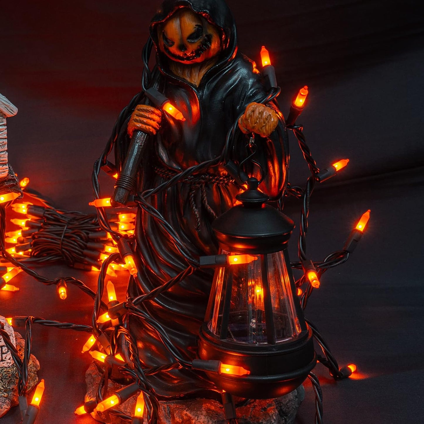 Dazzle Bright Orange Halloween Lights, 40FT 200 Count Mini String Lights, Waterproof Halloween Decorations for Outdoor Indoor Patio Home Party Garden Yard Decor