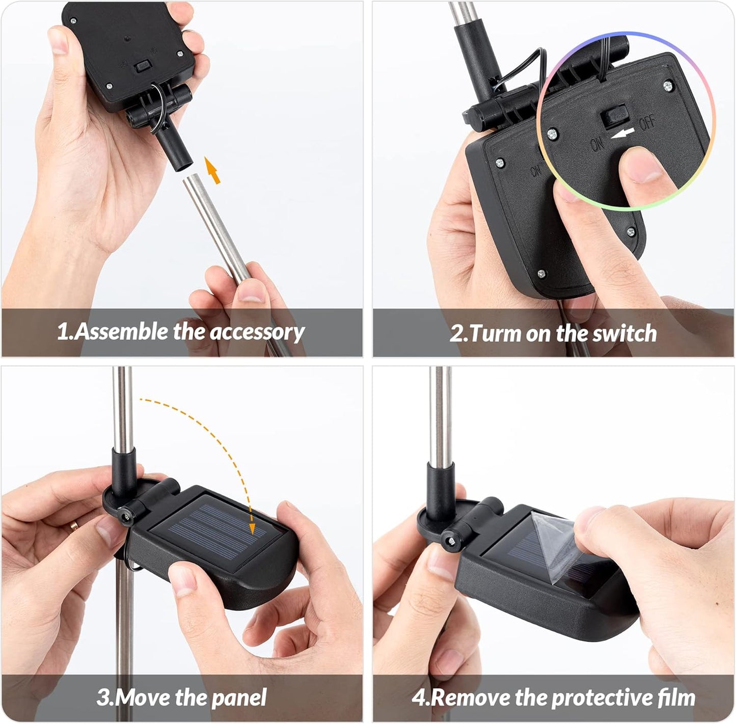 SOLPEX Solar Garden Lights 6 Pack, Solar Globe Lights Outdoor Waterproof, Solar Lights Outdoor Decorative, Multi-Color Changing Garden Spheres Large Waterproof for Yard, Cracked Glass Ball LED Lights