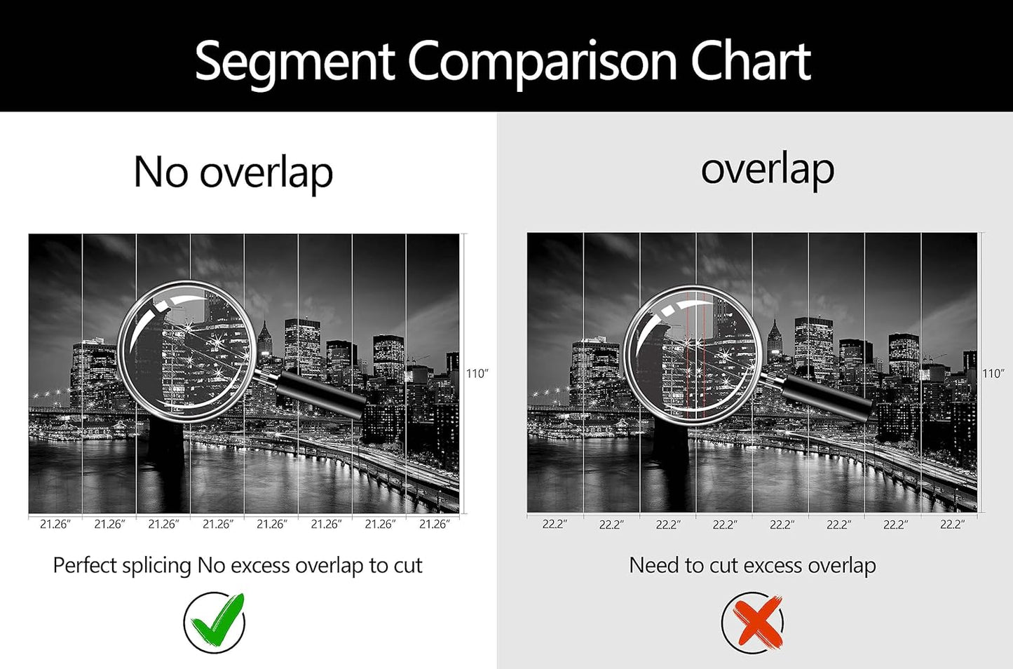 WFBHUA-Brooklyn Bridge Wall Mural Black New York City Landscape Photo Wallpaper for Living Room Bedroom(Not Peel and Stick)