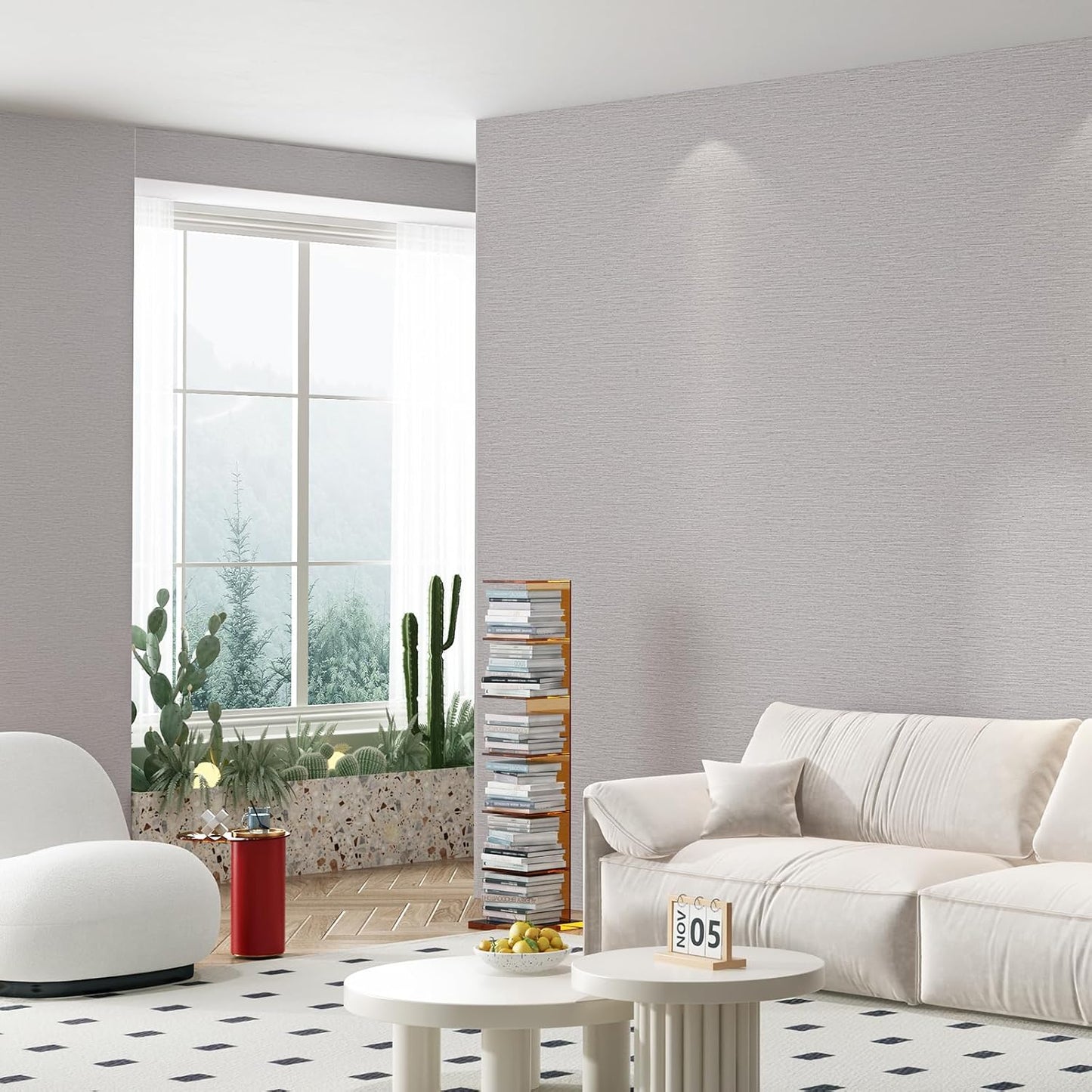 Grasscloth Peel and Stick Wallpaper 20.8"x394" Gray Thick Fabric Textured Linen Classic Faux Grassweave Neutral Removable Wallpaper Vinyl Film Roll for Home Use