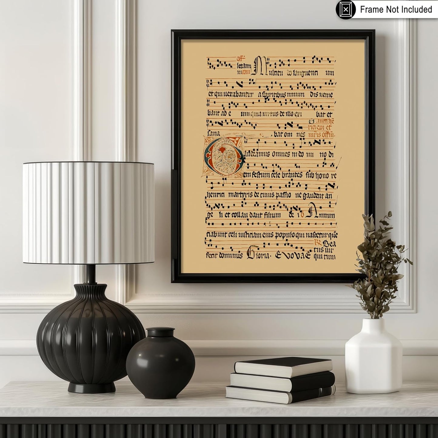 Poster Master Vintage Hymnal Poster - Retro Music Print - Gift for Artist, Friend - Graduale Aboense, Gregorian Chant Manuscript, Score - Wall Decor for Living Room, Bedroom, 18x24 Unframed Wall Art