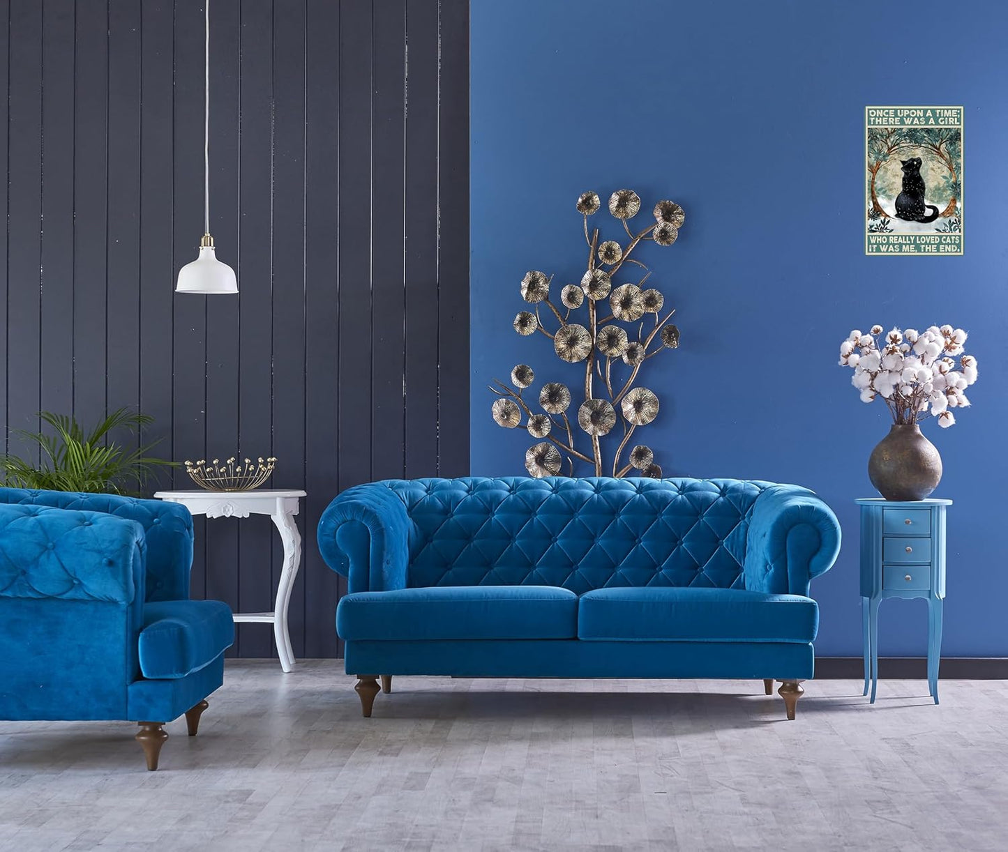 Black Cat Decor Vintage Metal Tin Sign Black Cat Once Upon a Time There was a Girl Poster Art Decor Home Bar Poster Cute Posters Cat Posters 12 x 8 Inch