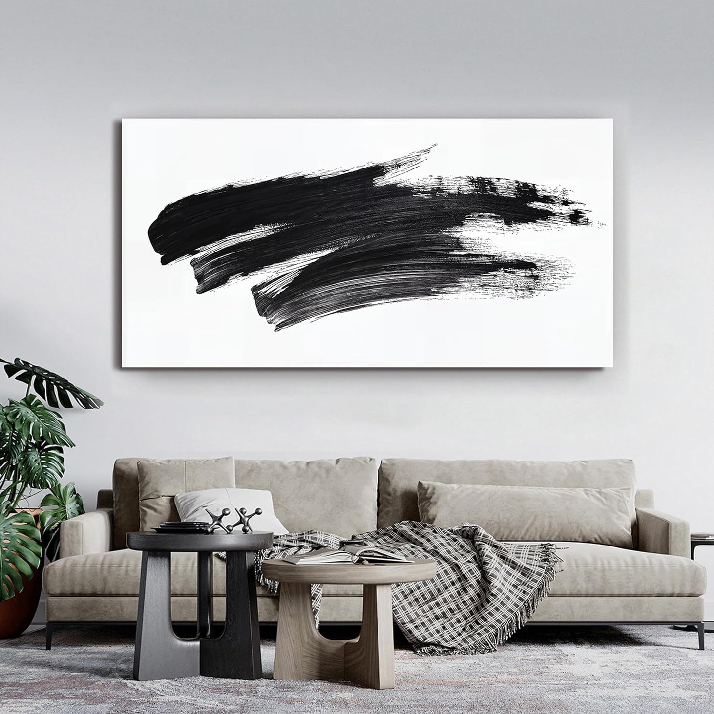 Canvas Wall Art Decor Large Black and White Wall Art Wall Pictures for Living Room Abstract Canvas Art Wall Decor Oversized Abstract Wall Art Prints Artwork for Walls Bedroom Home Wall Art Decor 29" X 58"