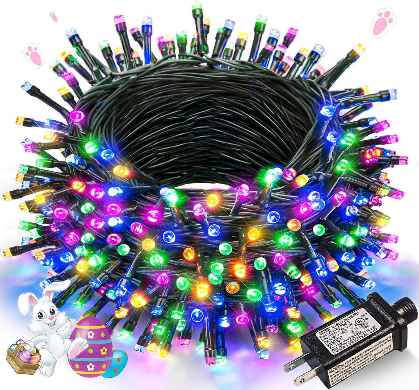 Christmas Lights Outdoor, 66FT 200 LED Christmas Tree Lights with 8 Modes Waterproof, Connectable Twinkle String Light Green Wire for Indoor Patio Yard Party Holiday Decor, Pastel Multicolor