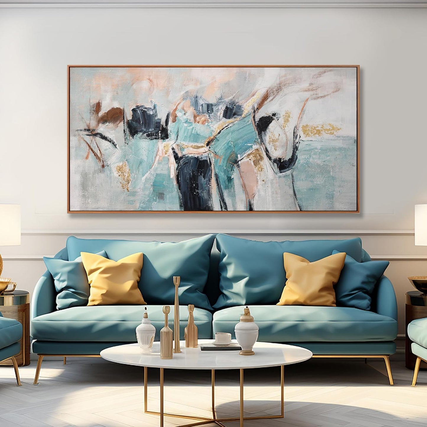 Wall Art Modern Minimalism Canvas Artwork Modern Paintings Colorful Fantasy Graffiti Framed Abstract Wall Art Decor Large Size For Living Room Kitchen Bedroom Office 29 * 58 Inch