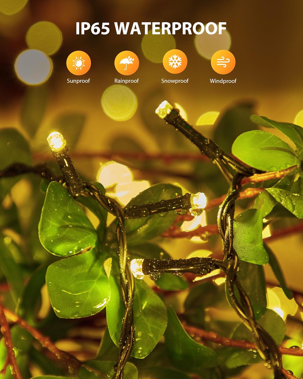 Brightown 2 Pack Solar String Lights for Outside, 92Ft 240 LED Solar Lights Outdoor Waterproof with 8 Modes, Solar Outdoor String Light for Patio Yard Tree Garden Party Decorations, Warm White