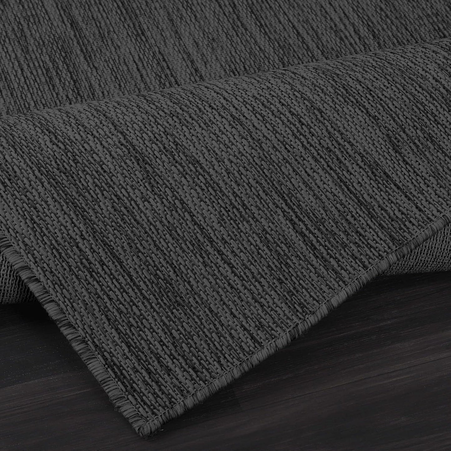 CAMILSON Outdoor Rug 8x10 Modern Area Rugs for Indoor and Outdoor Patios and Porches - Waterproof, Washable, Non-Shedding, Easy-to-Clean Outside Carpet (8 x 10, Solid - Dark Gray)