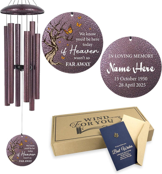 Cardinal Sympathy Wind Chimes Personalized, Windchimes in Memory of a Loved One/Mother, Sympathy Gifts Wind Chimes for Funeral Bereavement Condolences, Memorial Wind Chime