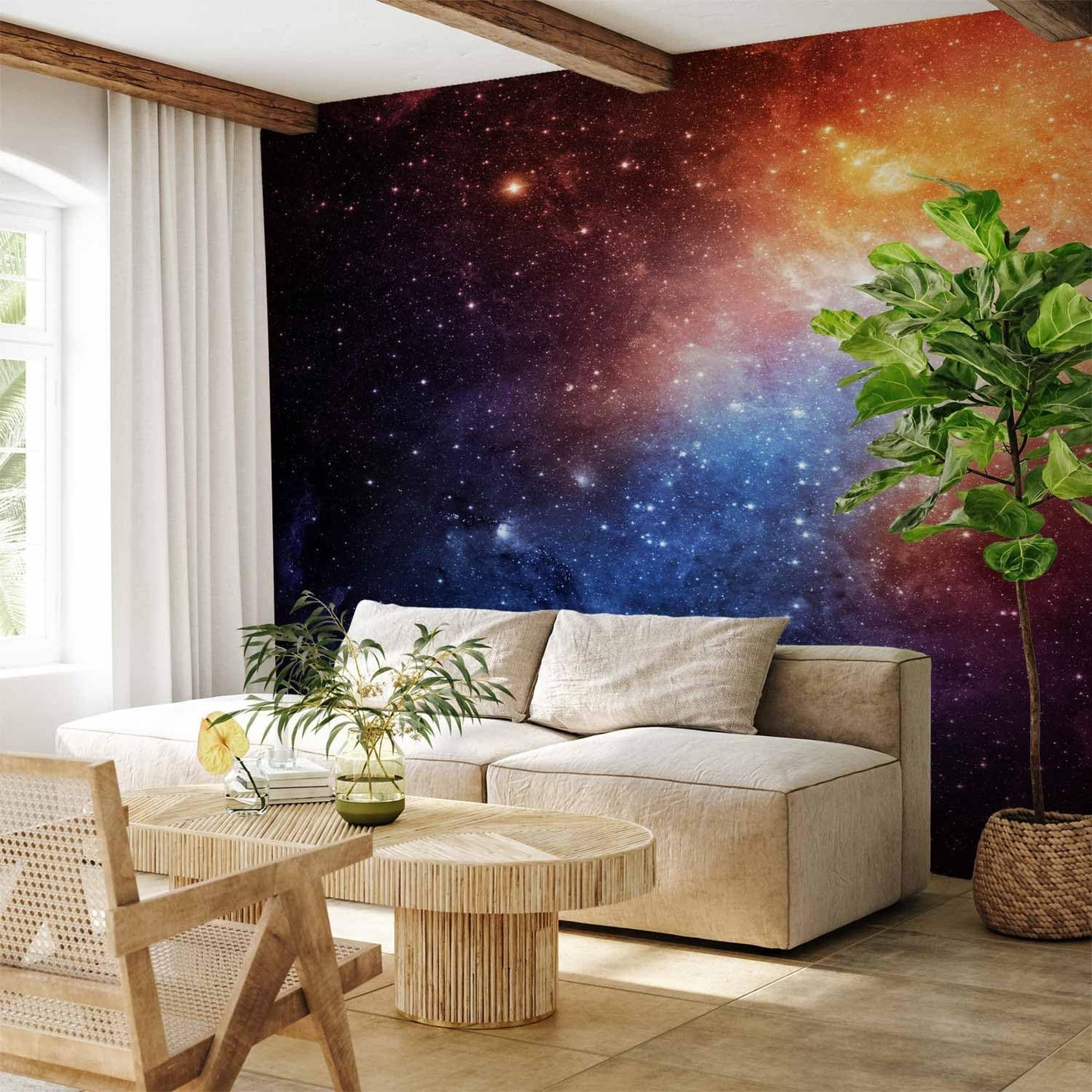 artgeist Premium Wall Mural Cosmos Galaxy 177x124 in - XXL Non-Woven Wallpaper Fleece Wall Decor Photo Print Picture Image Design Home f-B-0057-a-a