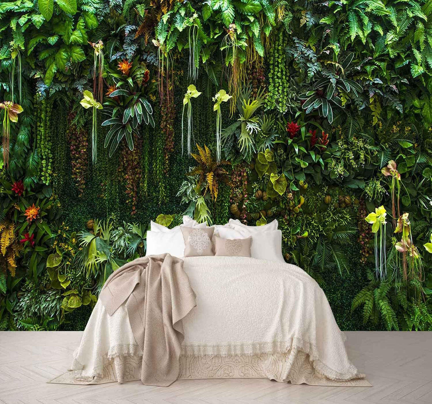 Green Wallpaper Banana Leaf Floral Mural Wallpaper for Bedroom Living Room TV Background Sofa Wall (not self-Adhesive)