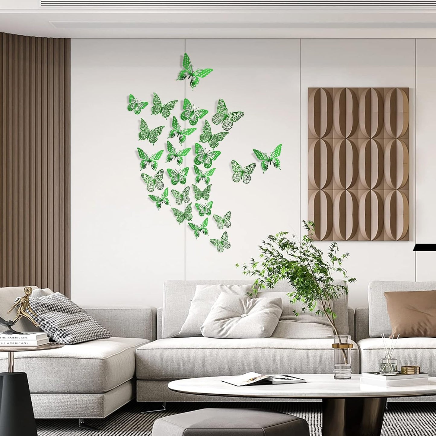 SAOROPEB 3D Butterfly Wall Decor - 48 Pcs, 4 Styles, 3 Sizes, Removable Stickers for Birthdays & Parties