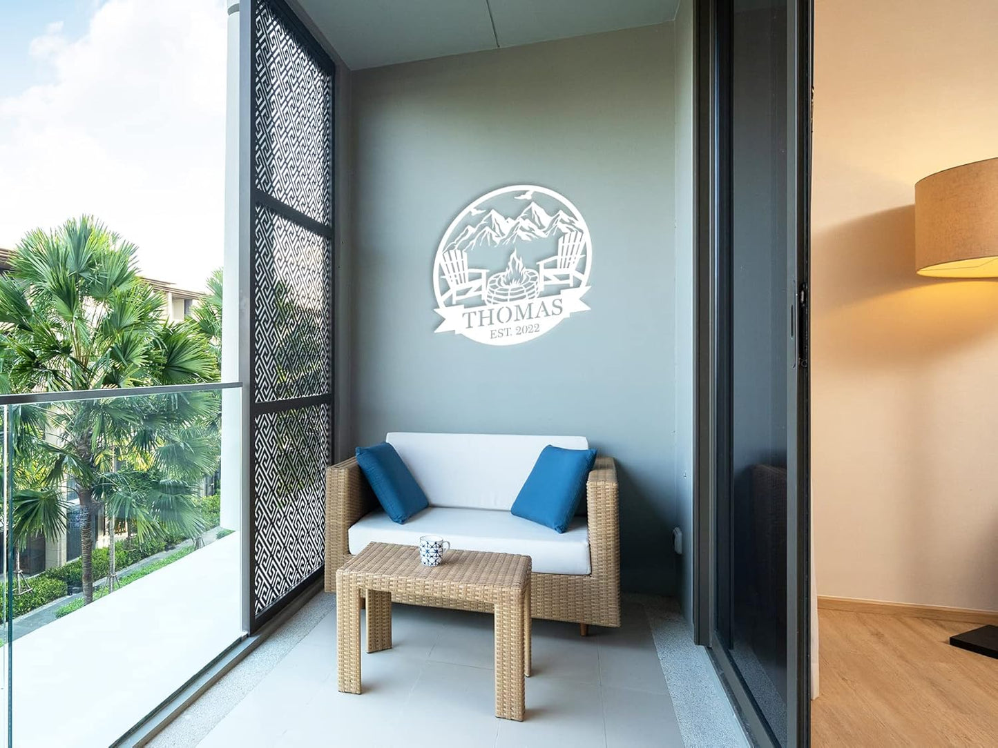 Personalized Campfire Family Name Sign, Monogram Name Camping Sign, Custom Campfire Sign, Campsite Sign, Mountain Campfire Monogram Sign, Campfire Personalized Metal Sign, Last Name Sign