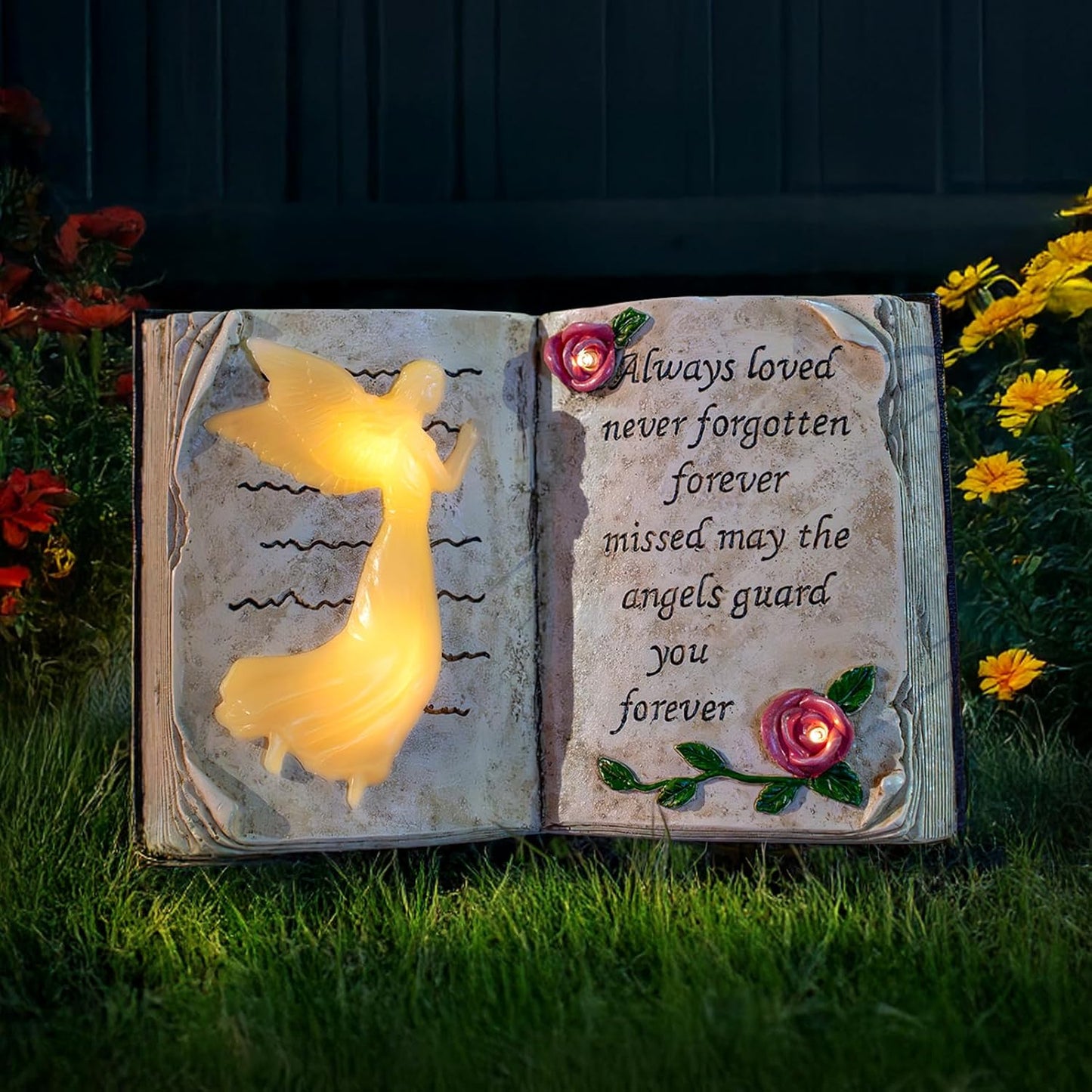 Outdoor Solar Angel Garden Stakes Lights, Waterproof Memorial Grave Decorations Gifts for Cemetery Outdoors Lawn Yard Home Patio Decor