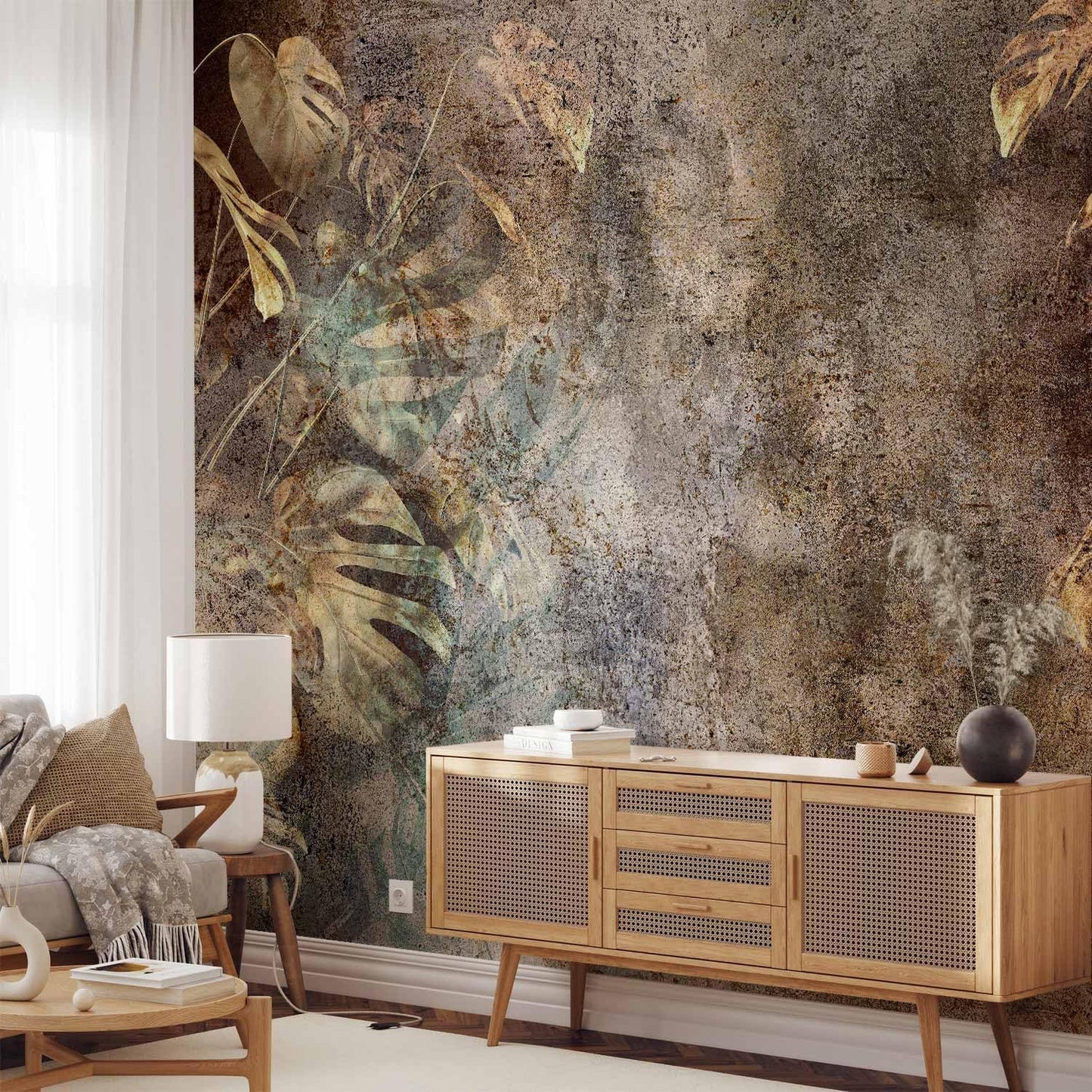 artgeist Premium Wall Mural Monstera 157x110 in - Non-Woven Wallpaper Fleece Wall Decor Photo Print Picture Image Design Nature Botanical Abstract Plants b-C-0859-a-a