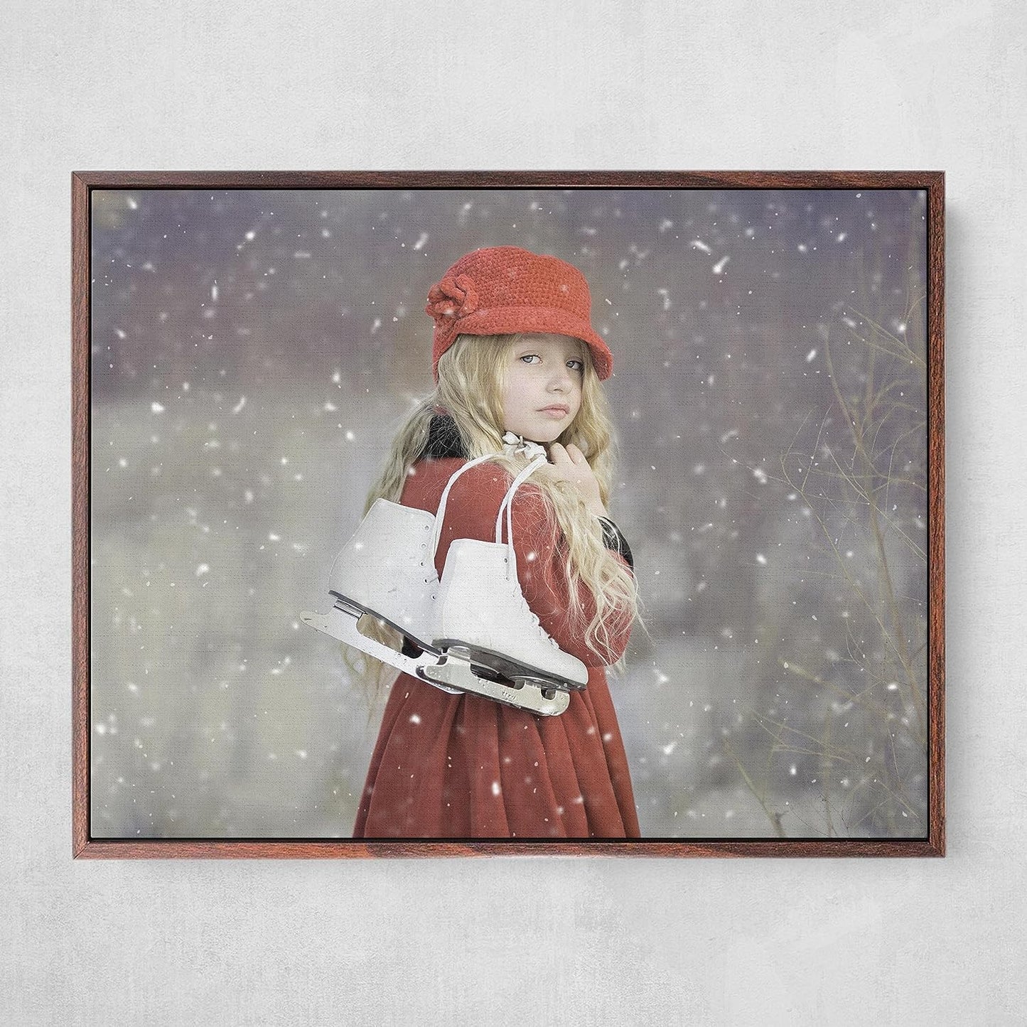 Personalized Custom Canvas Prints: Photo On Canvas (Dark Brown, 24x36) Transform Your Photos into Stunning Framed Wall Art Digitally Printed Photo To Canvas Ideal for Home Decor, Gifts Keepsakes.