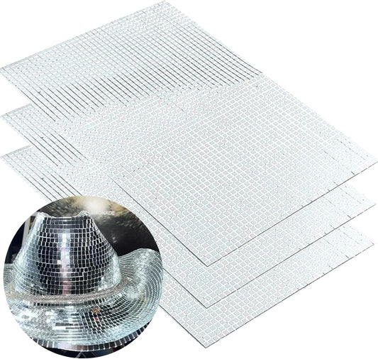 REDODECO Real Glass Silver Mirrors Mosaic Tiles Sticker for Craft Square Glass Tiles Self Adhesive,5mm by 5mm (Silver, 10700PCS)