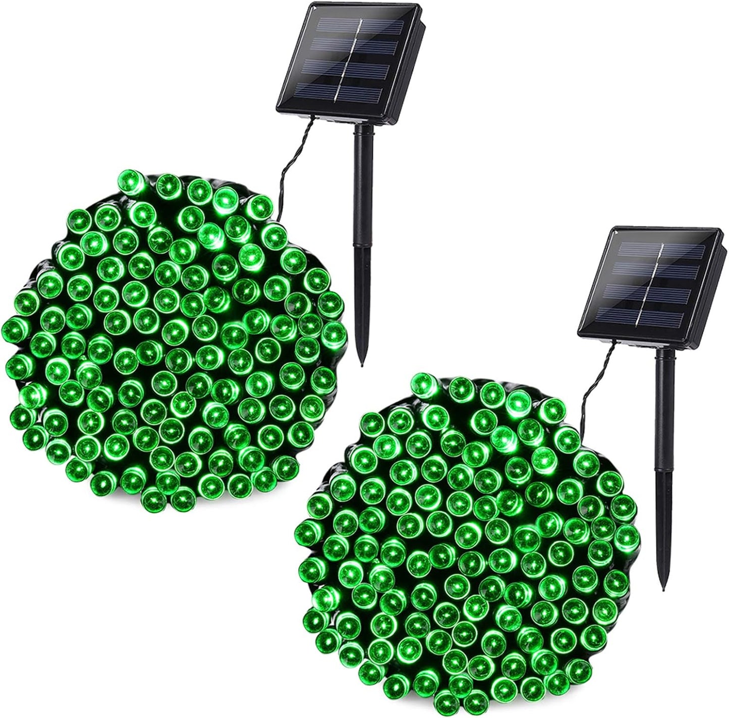 Joomer Green Solar Christmas Lights, 2 Pack Total 144FT 400 LED 8 Modes Waterproof Solar Christmas Lights Outdoor for Garden Yard Patio Christmas Decoration