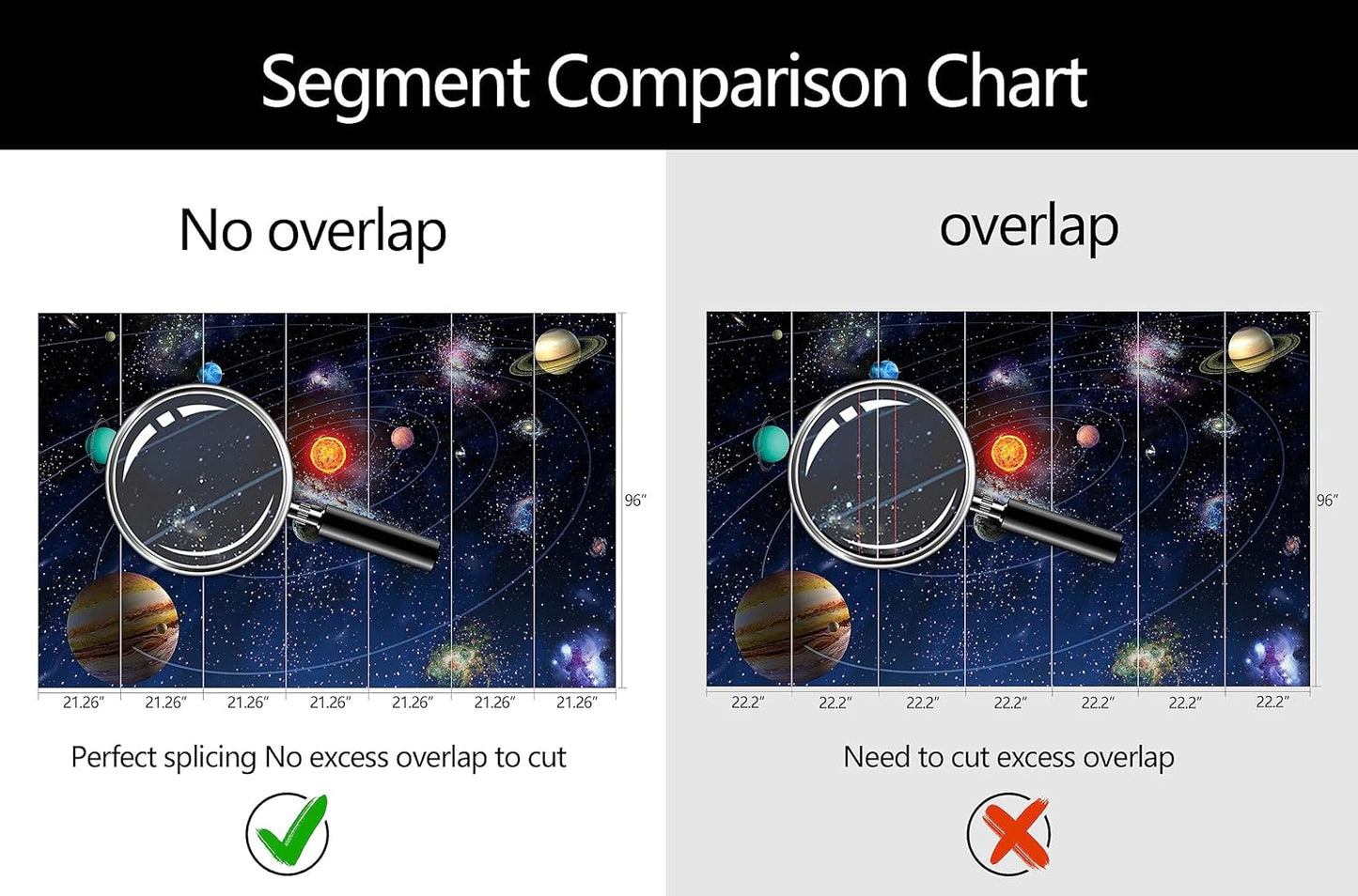 WFBHUA-Galaxy Wallpaper Mural Kids Nursery Wallpaper Cosmic Planets Wall Mural Decoration for Boys Room Playroom(Not Peel and Stick)