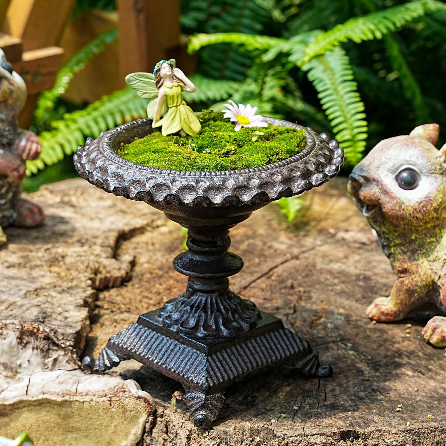 Sungmor Cast Iron Candle Holder - Rustic Style Decorative Pillar Candle Holders, Center Pieces Decoration for Table, Modern Farmhouse French Country Decor, 6.5" Candle Stand Fits Multi-Size Candles