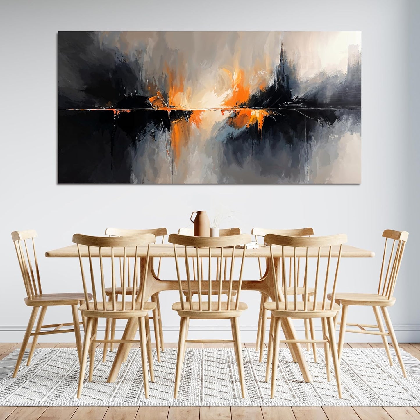 Canvas Wall Art Decor Black and White Wall Art Prints Abstract Canvas Art Wall Decor Wall Art Pictures for Living Room Large Modern Abstract Wall Art Artwork for Walls Bedroom Office Decor 24" X 48"