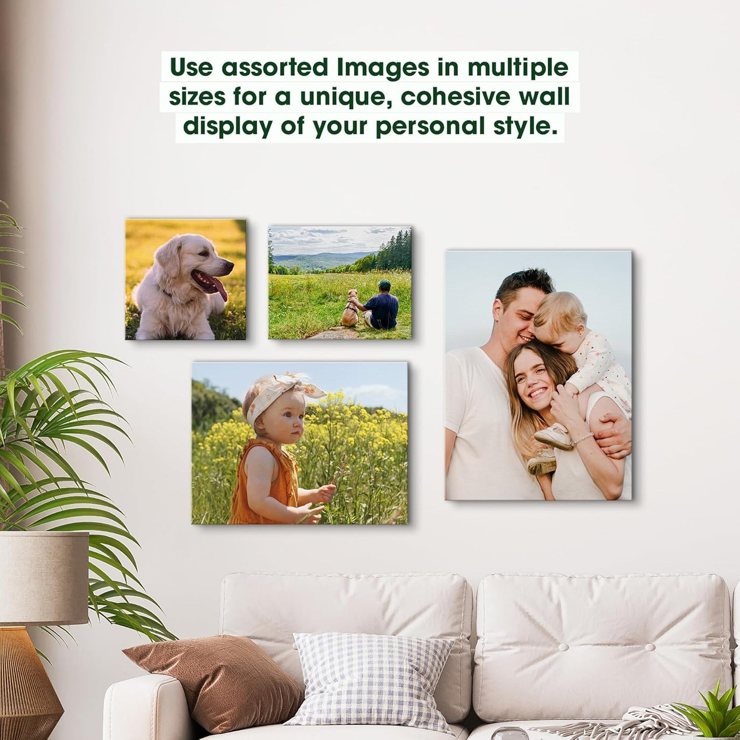 Custom Canvas Prints with Your Photos – Personalized Picture To Canvas Wall Art, Perfect for Home Decor, Gifts & Keepsakes, Ready to Hang (12" L x 12" W x .75”D, Classic Black)