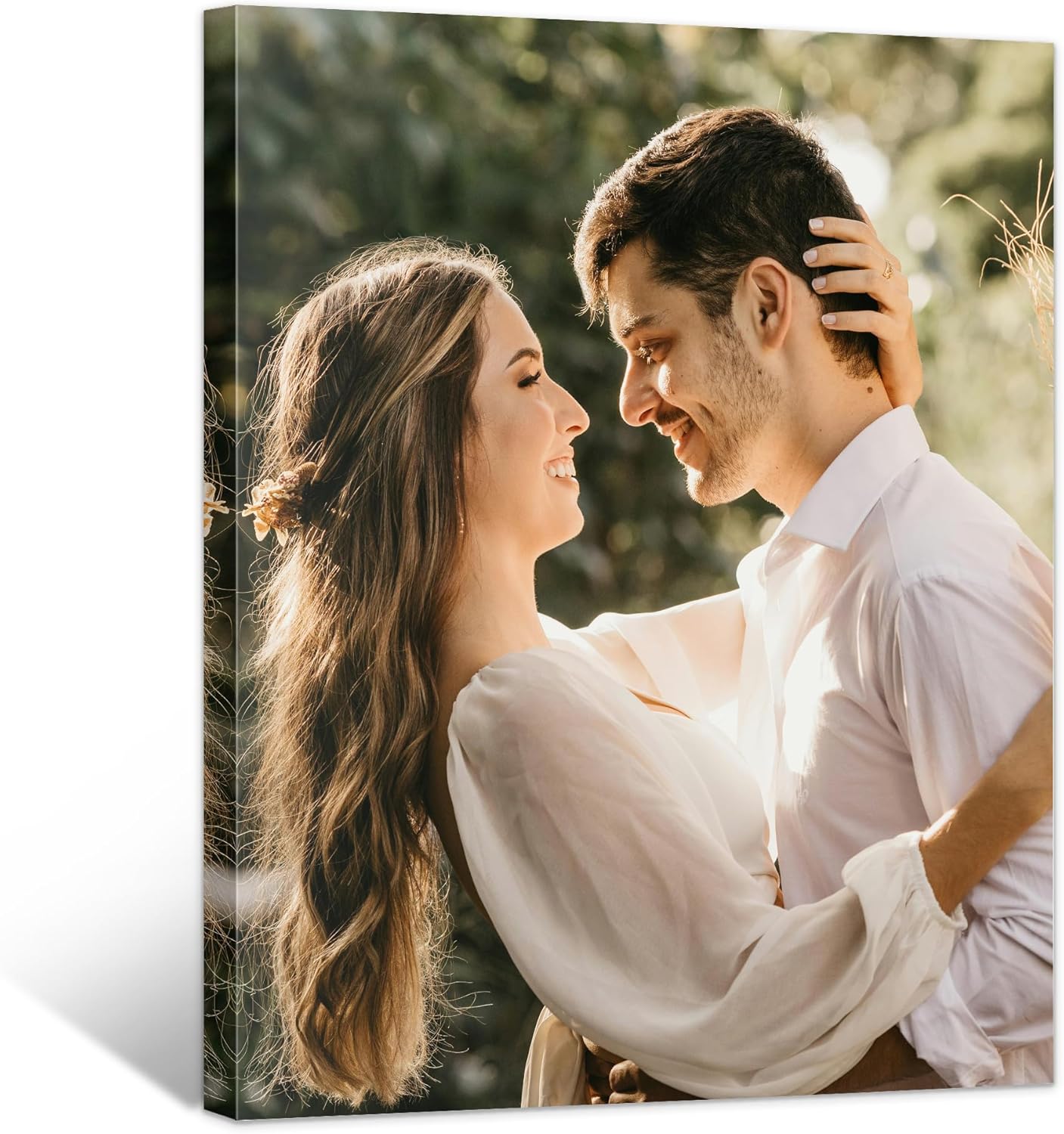 WayToLight Custom Canvas Prints with Your Photos Framed Personalized Picture Canvas Prints Wall Art Ideal for Home Decor Christmas Family Gifts (12" x 16")