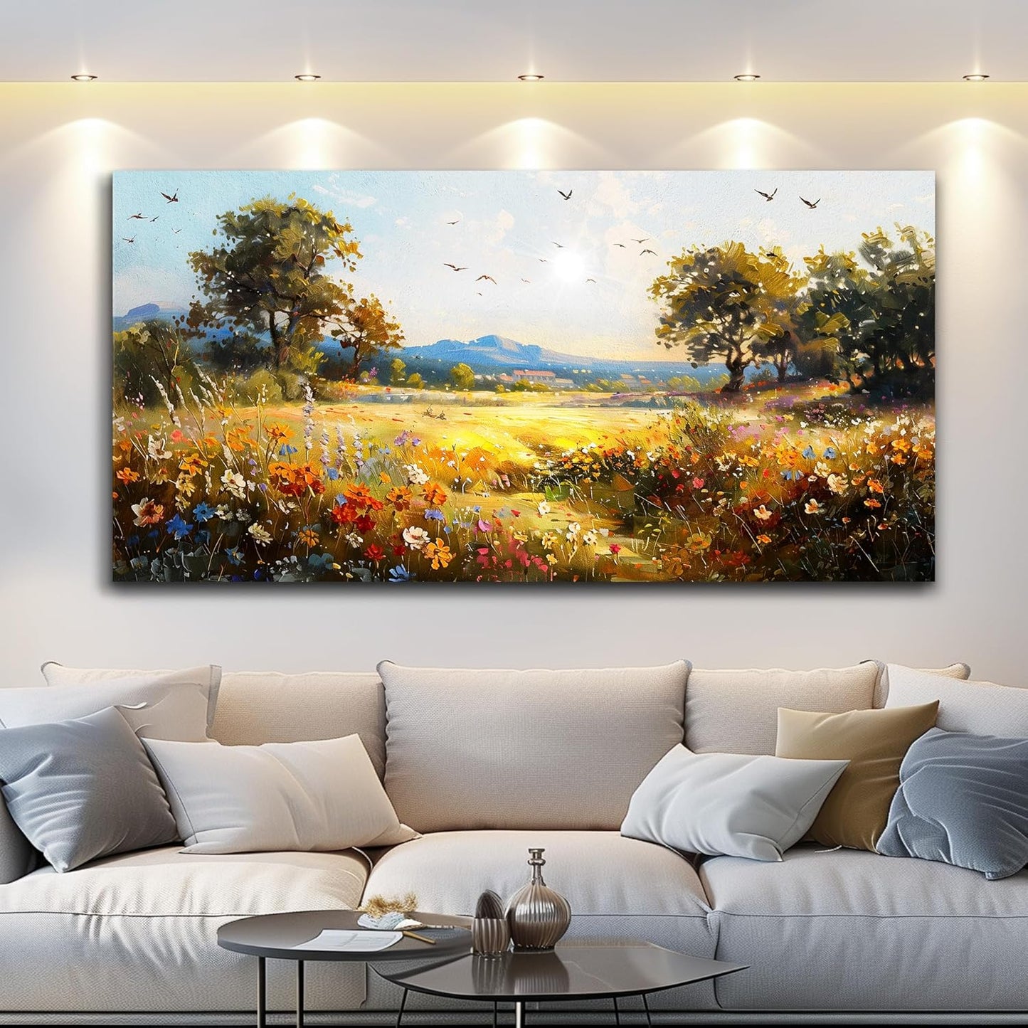 Canvas Wall Art for Living Room Large Wall Decor for Office Bedroom Decorations Rural Pastoral Painting Artwork Room Wall Mural Aesthetic Home Decor 30x60 in