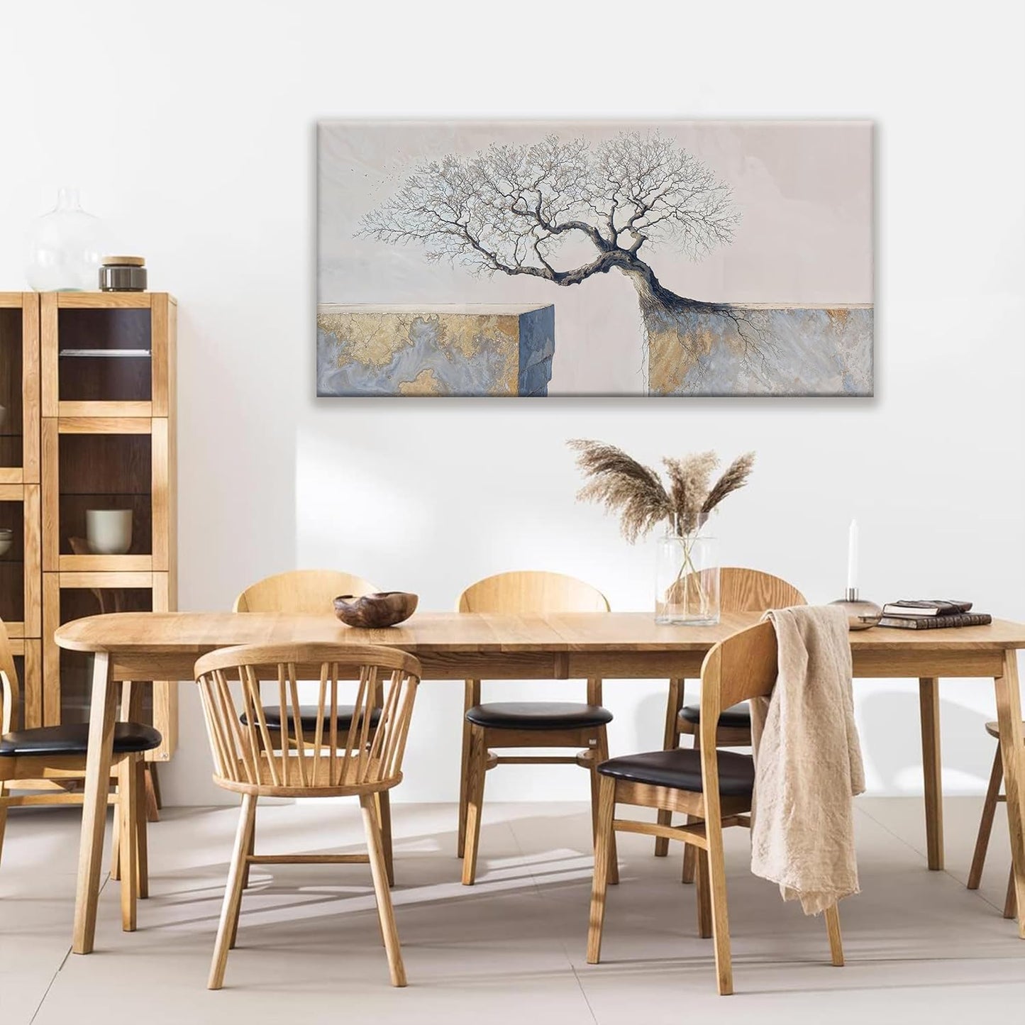 Suconvng Wall Art For Living Room Tree Of Life Landscape Motivational Wall Decor Painting Modern Canvas Art Wall Decor Prints Picture For Bedroom Apartment Office Wall Artwork 24" X 48"