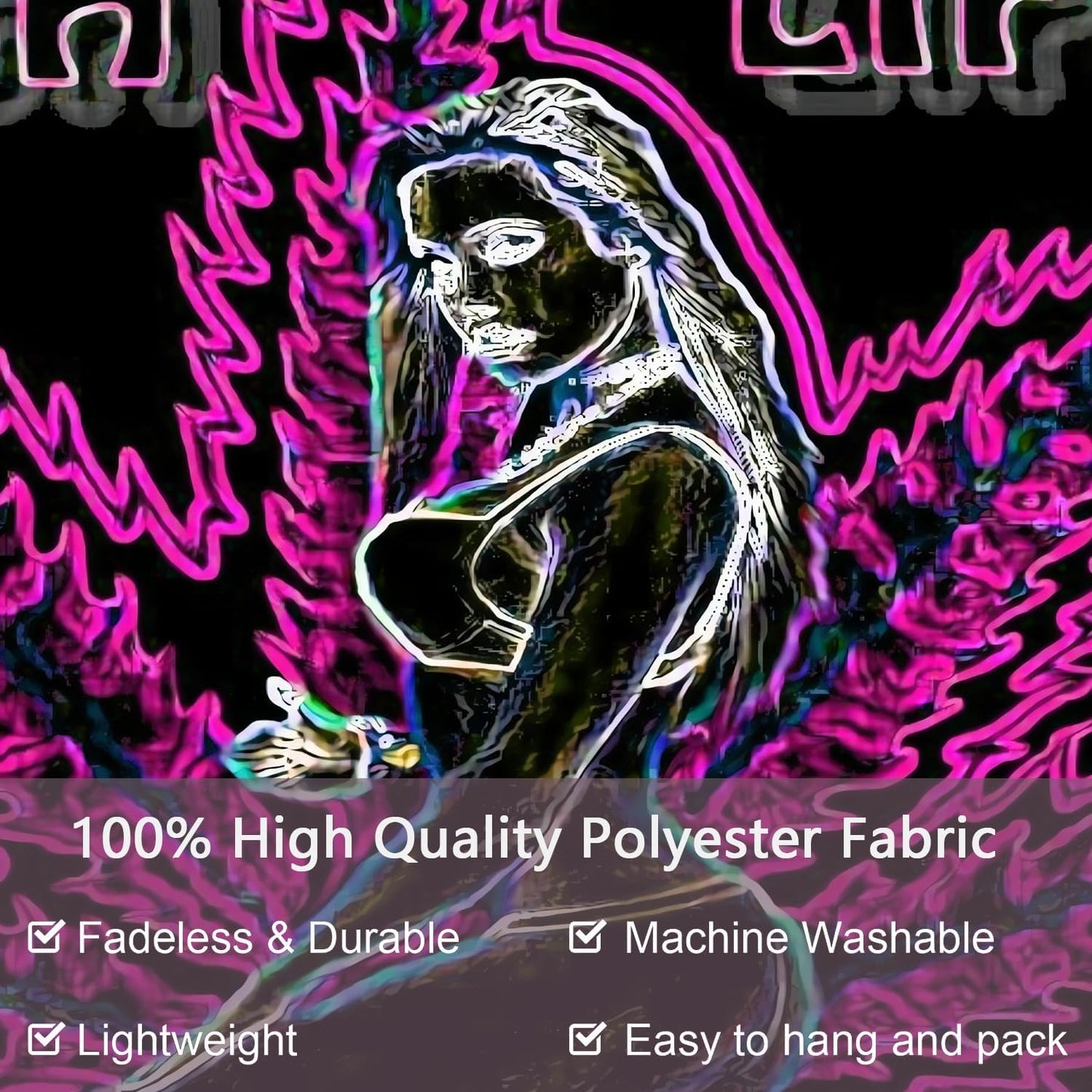 ADDWel Blacklight Tapestry for Bedroom, Tapestry Glow In The Dark, UV Reactive Black Light Posters Wall Hanging for Bedroom Dorm Living Room Backdrop Decor