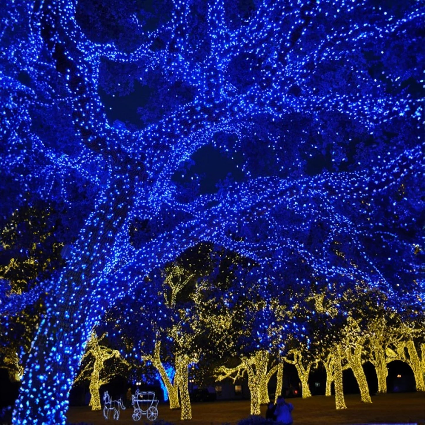 Dazzle Bright Outdoor Christmas String Lights, 1000 LED 328 FT Plug in Fairy Light with Remote Control 8 Modes & Timer, Waterproof Decoration for Home Garden Yard Xmas Wedding, Blue