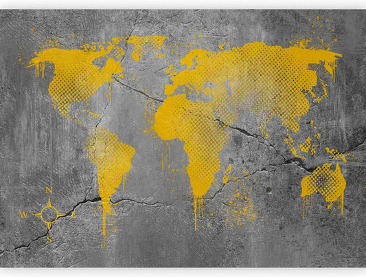 artgeist Wall Mural World Map 96x69 in - XXL Peel and Stick Self-Adhesive Wallpaper Removable Large Sticker Foil Wall Decor Print Picture Image Design Map of The World k-A-0494-a-a