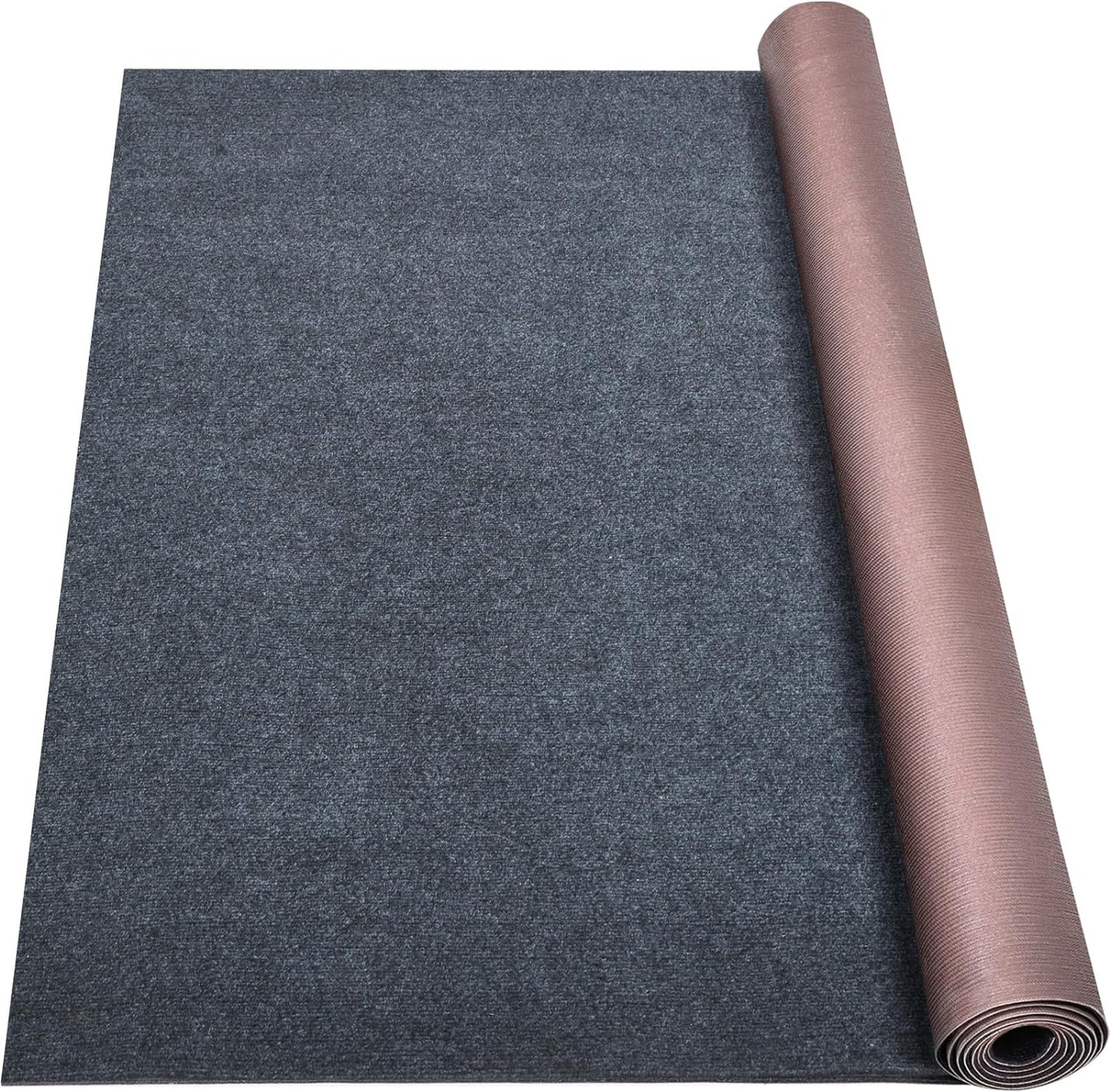 Marine Carpet,6 FT x 10 FT Dark Gray Indoor Outdoor Carpet 0.2" Thick Boat Carpet with Water-Proof TPE Backing, Non-Slide Outdoor Marine Carpet Roll for Home, Patio, Porch, Deck