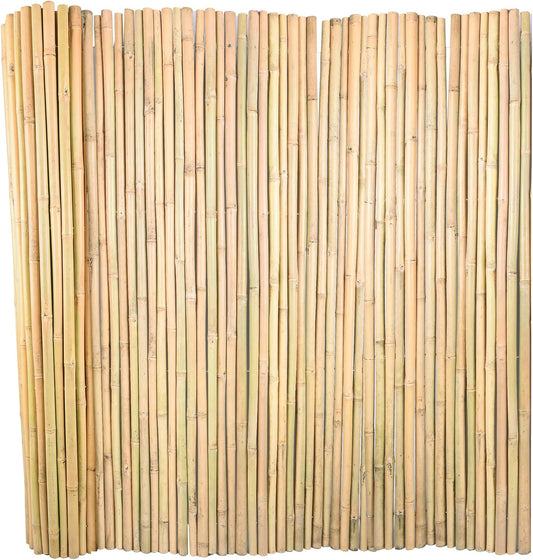 Natural Bamboo Fence 6ft H x 8ft L x 0.7In D, Eco-Friendly Privacy Fence for Outdoor Wall, Garden, Yard, Pool, Patio, Decorative Bamboo Fencing