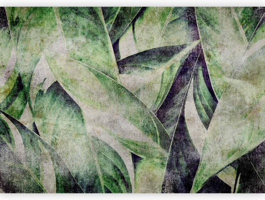 artgeist Premium Wall Mural Tropical Leaves 79x55 in - XXL Non-Woven Wallpaper Fleece Wall Decor Photo Print Picture Image Design Jungle Nature Botanical b-C-0844-a-a