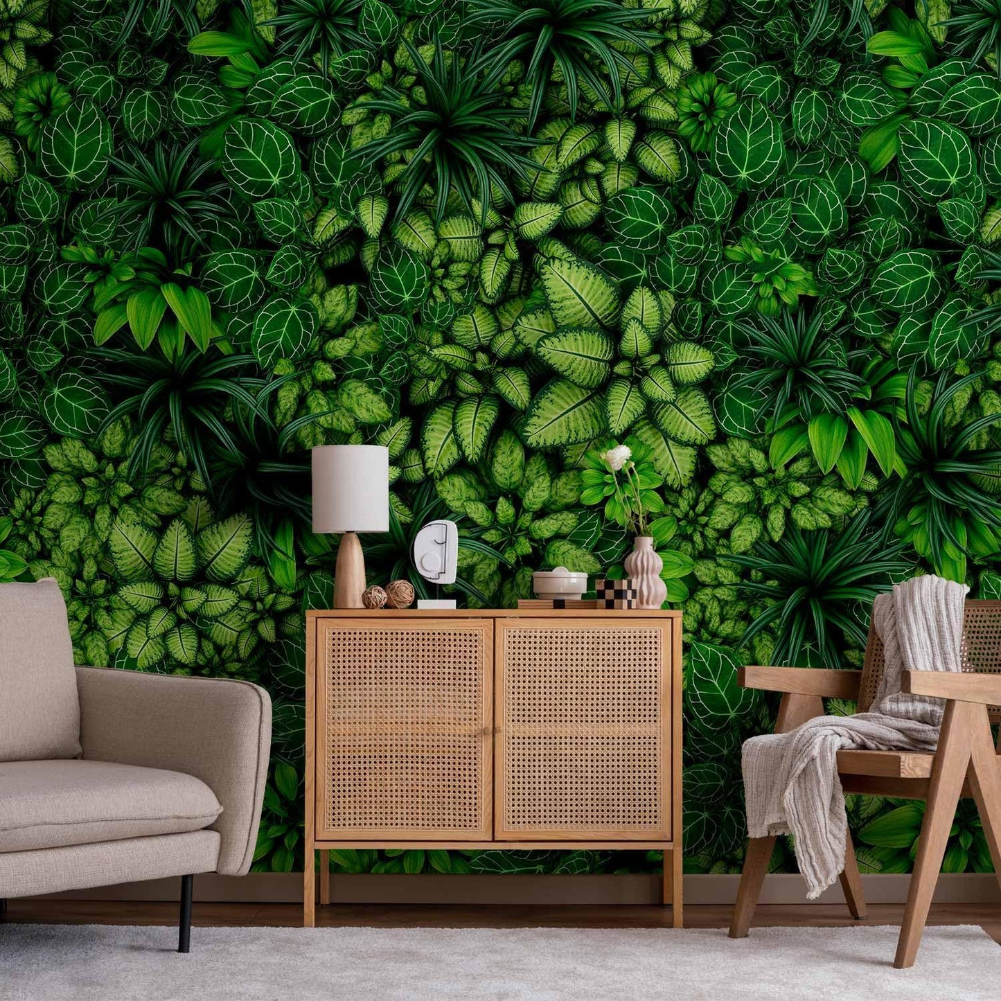 artgeist Premium Wall Mural Plants 197x138 in - Non-Woven Wallpaper Fleece Wall Decor Photo Print Picture Image Design Nature Botanics Tropical Leaves b-B-0601-a-a