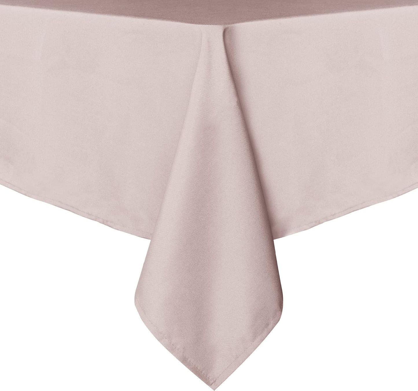 sancua Rectangle Tablecloth - 60 x 102 Inch - Stain and Wrinkle Resistant Washable Polyester Table Cloth, Decorative Fabric Table Cover for Dining Tables, Buffet Parties and Camping, Blush