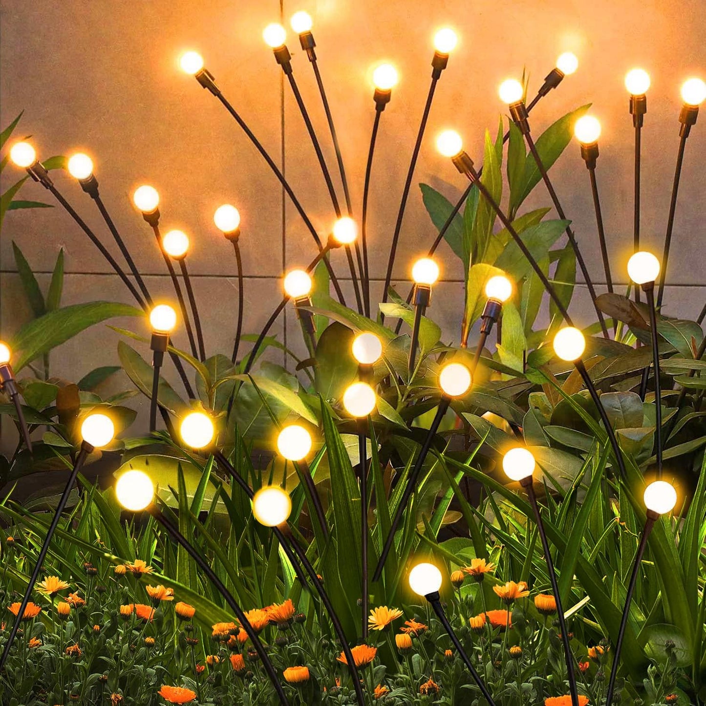 Solar Garden Lights Outdoor, 10 Pack 60 LED Solar Firefly Lights, Swaying Waterproof Garden Decor for Yard Patio Pathway Lawn Gardening Gifts