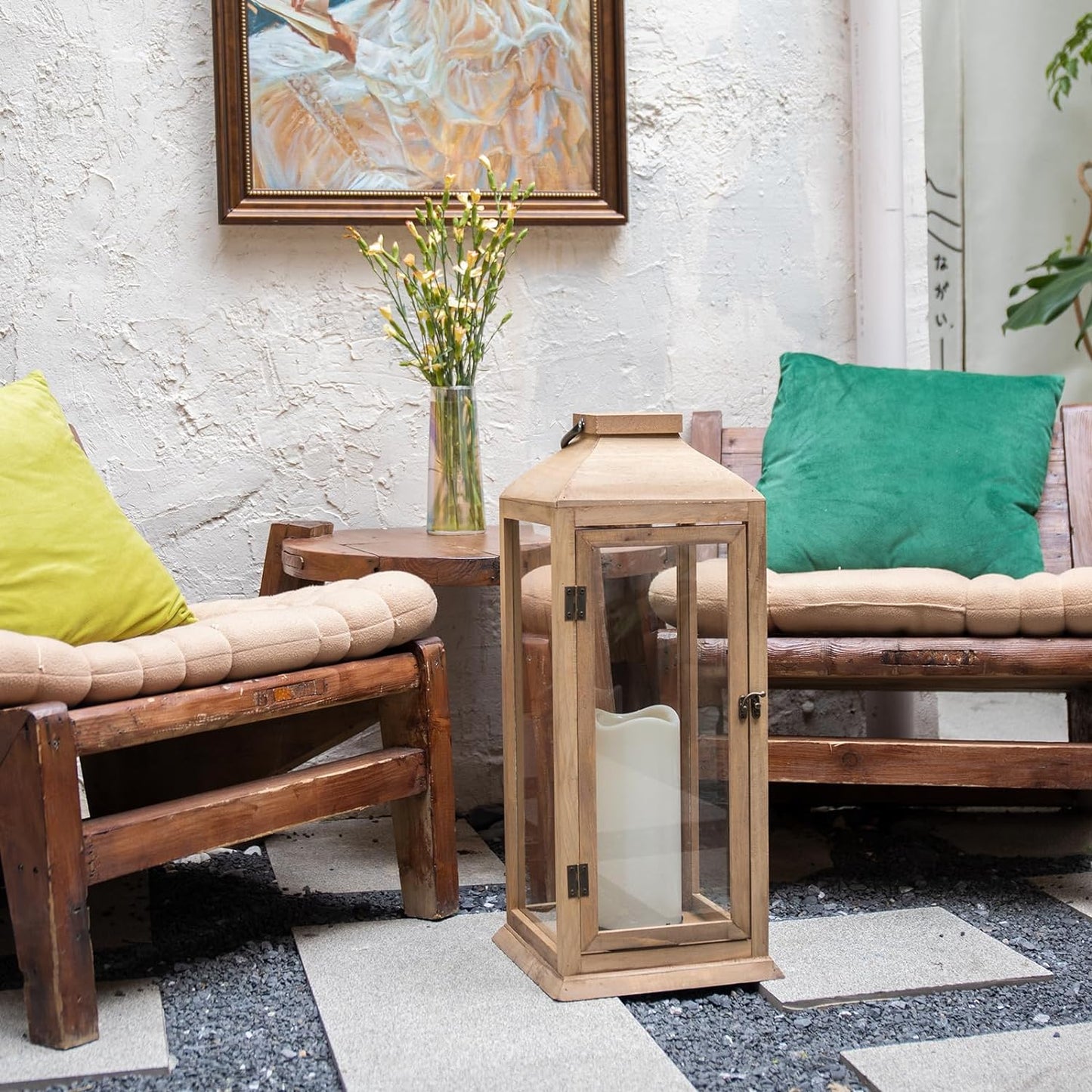 Bdor Extra Large Lanterns Decorative - 27.5in IP65 Waterproof Lantern with Flameless Candles, Decorative Lantern for Home Decor, Indoor Outdoor, Front Porch, Garden, Farmhouse Weddings Style