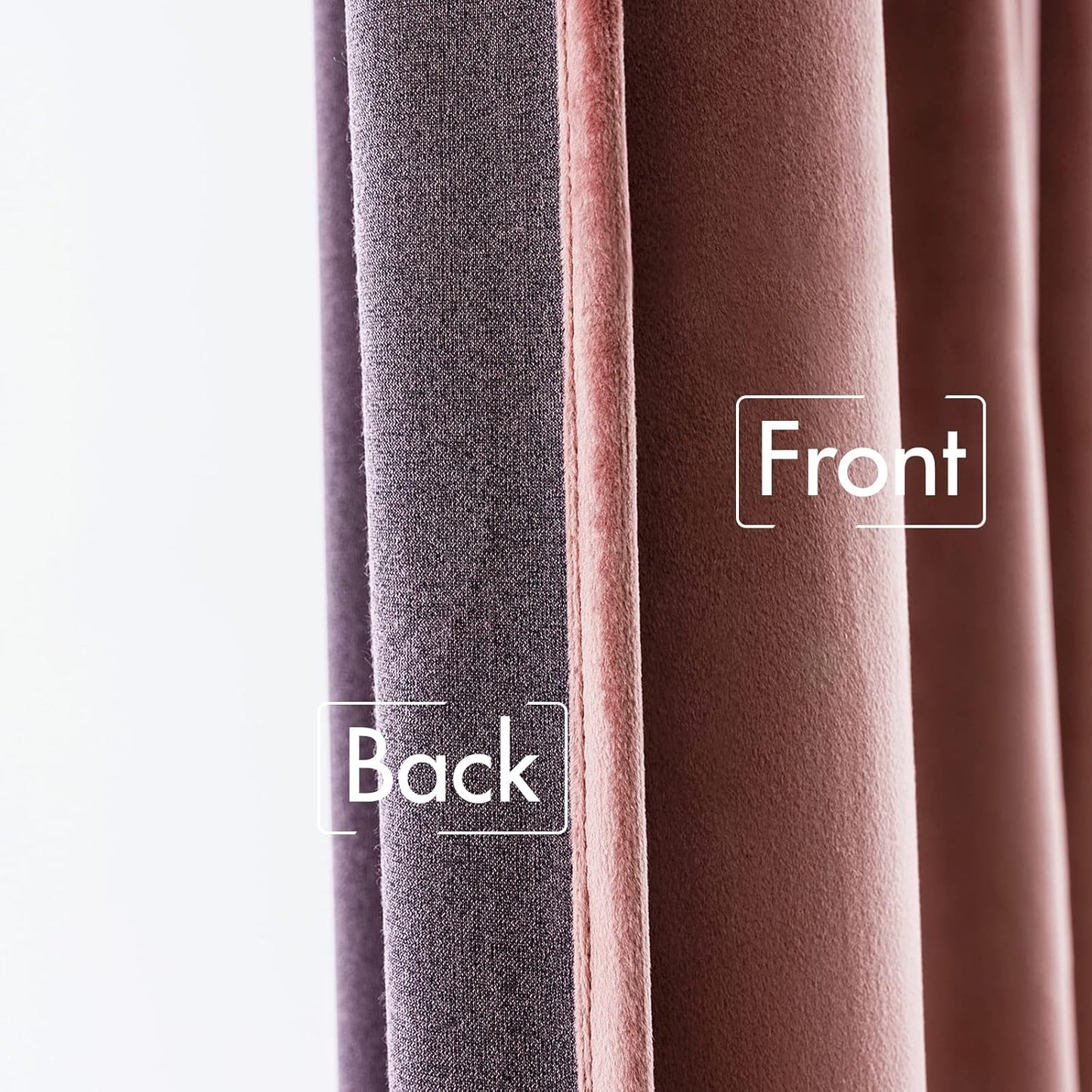 MIULEE Velvet Curtains 108 Inches Long 2 Panels - Pinch Pleated Luxury Room Darkening Curtains for Bedroom Living Room Thermal Insulated Super Soft Window Drapes Rod Pocket, Dusty Rose Pink