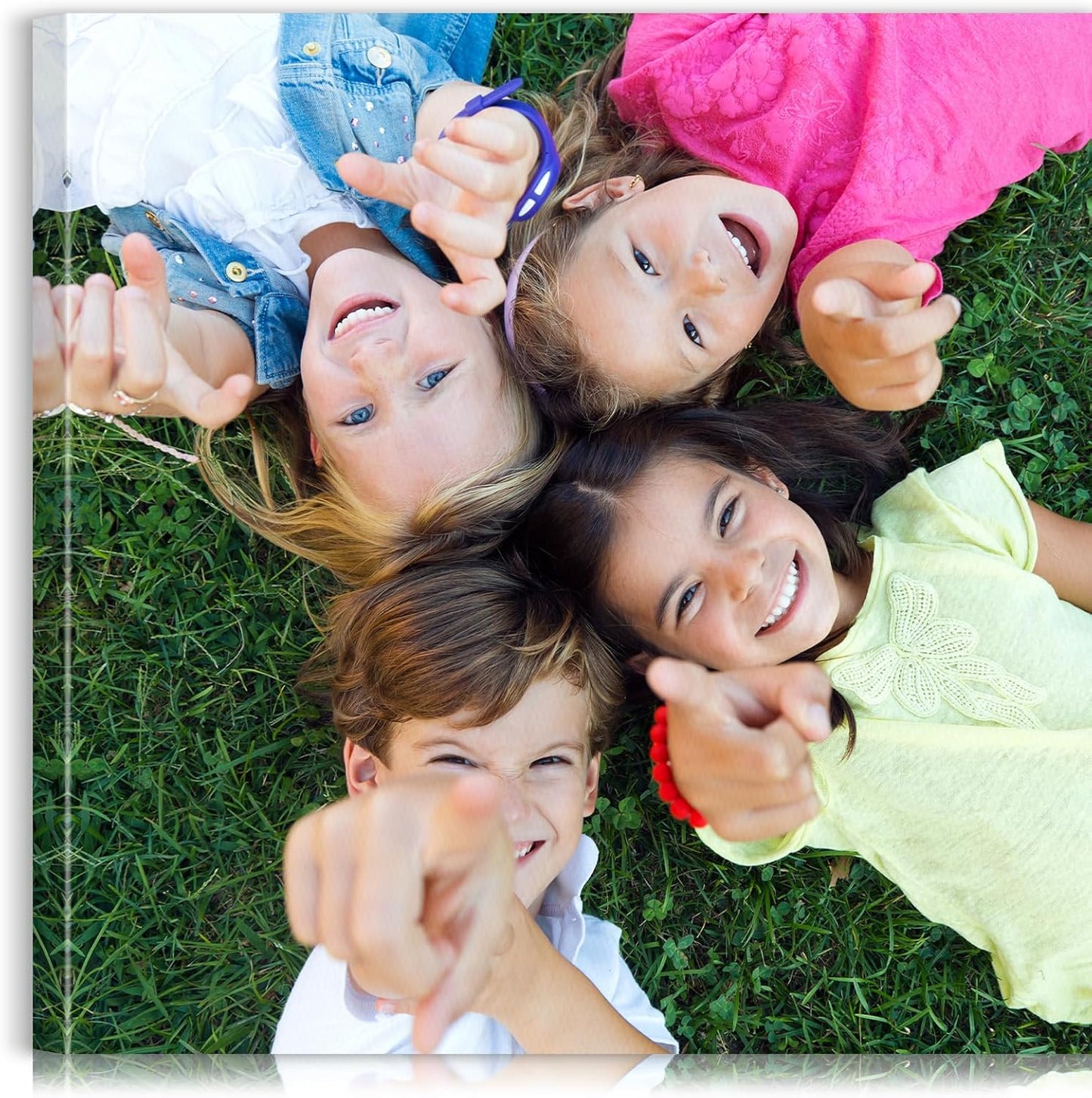 Custom Canvas Prints with Your Photos - Personalized Pictures Print, Customized Photo Gifts, Wall Art Poster Canvas Printing for Wedding, Family, Baby, Pets, Home Office Decor, Wrapped Frame 8x8