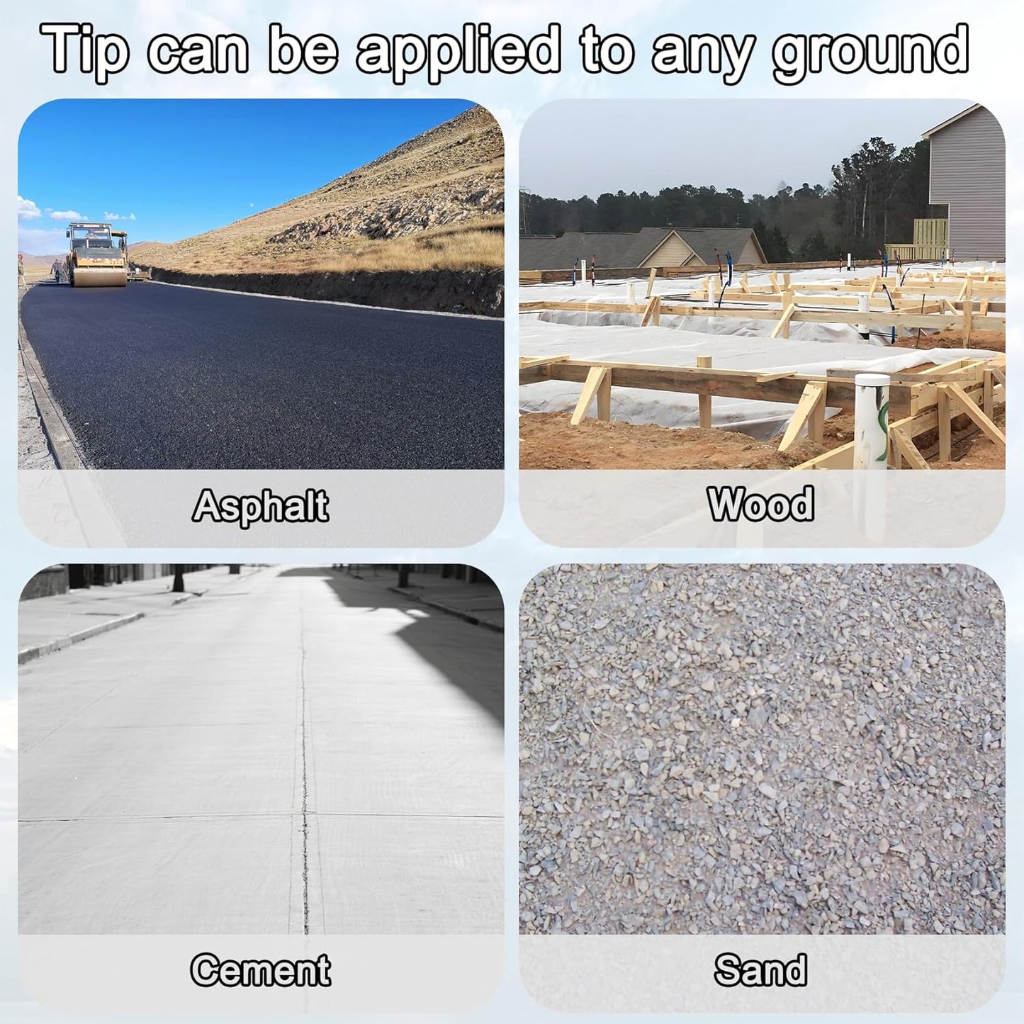 VVOKGO 12 Inch Rebar Stakes Metal Asphalt Anchoring Spikes Ground (16pcs), 1/2 Inch Diameter Galvanized Landscape Anchors Heavy Duty for Speed Bump, Handicap Threshold Ramps, Parking Limits Curb, Tarp