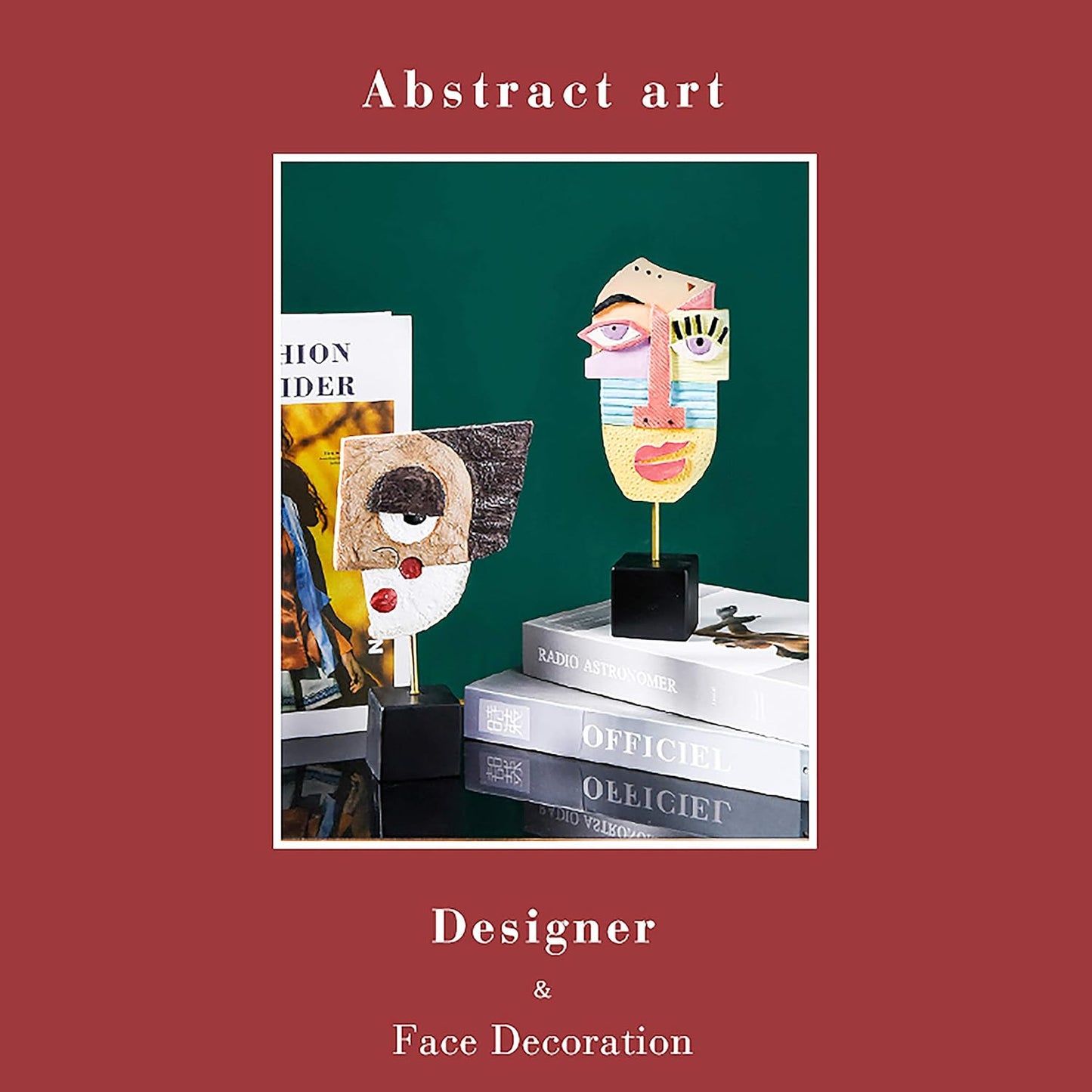 High Spirits - Handcrafted Resin Abstract Sculpture for Home Decor, Modern Book Shelf TV Stand, Living Room, Dining Room Table, Bedroom, Office Desktop, Cabinets Decorative Ornaments