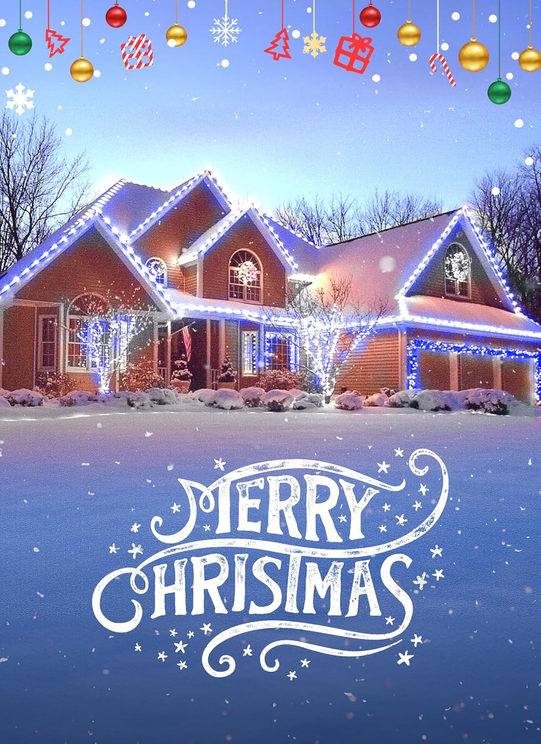 Minetom C9 Christmas String Lights, 100 Ft Blue C9 Outdoor Christmas Lights with 100 Strawberry C9 Led Bulbs, Connectable UL Certified for Outdoor Indoor Roofline Holiday Backyard Xmas Decor