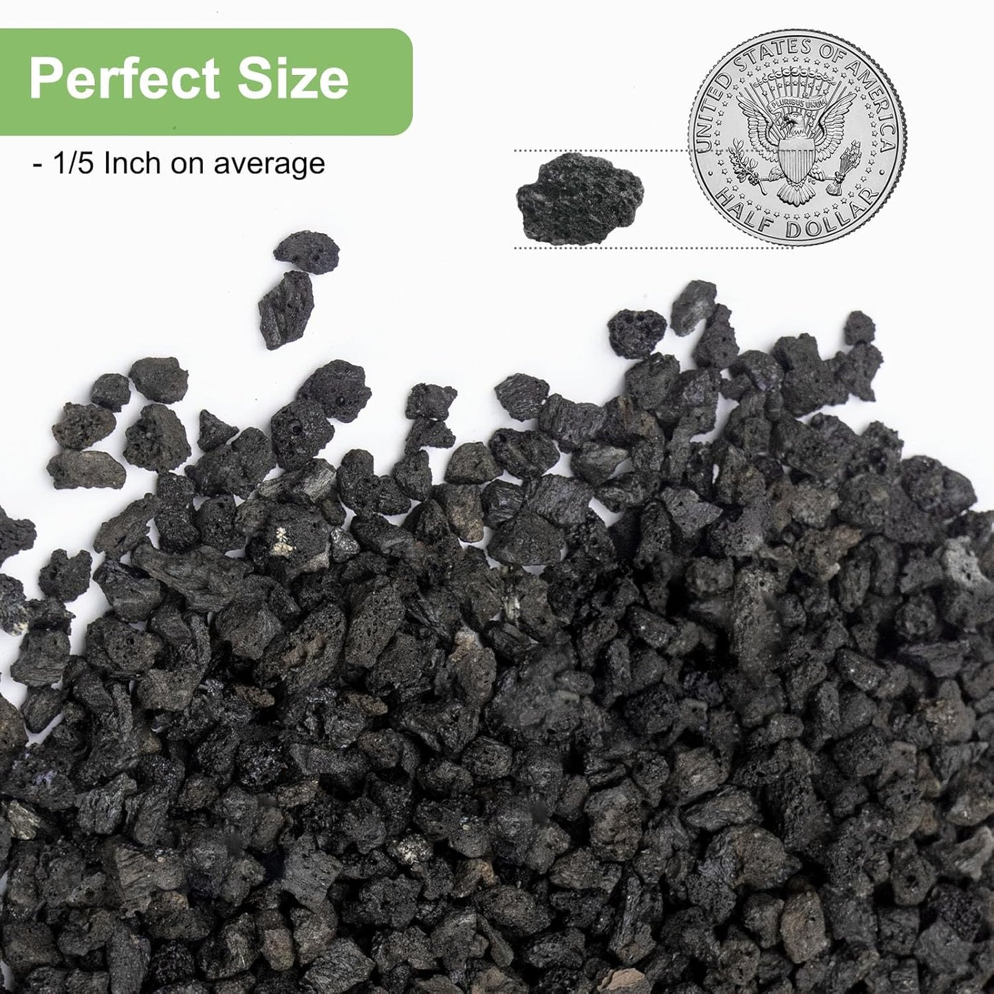 5 lbs Pebbles for Indoor Plants, Succulent, Cactus, 1/5 Inch Small Lava Rock for Plants Drainage, Natural Horticultural Volcanic Rock, Top-Dressing