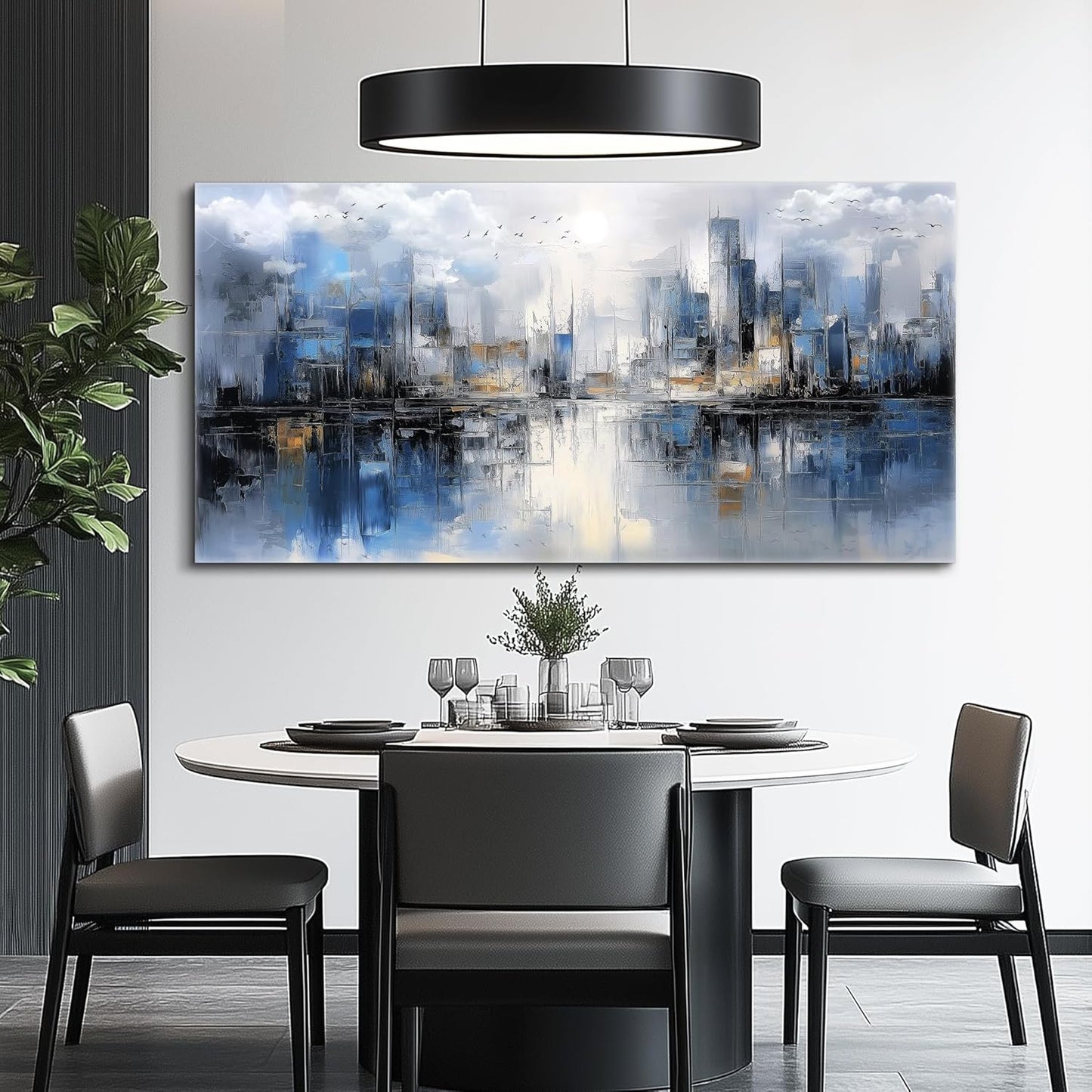 Large Wall Decor for Living Room Canvas Wall Art for Office Wall Decorations for Bedroom Abstract Watercolor Painting Artwork Room Home Decor 24x48 in