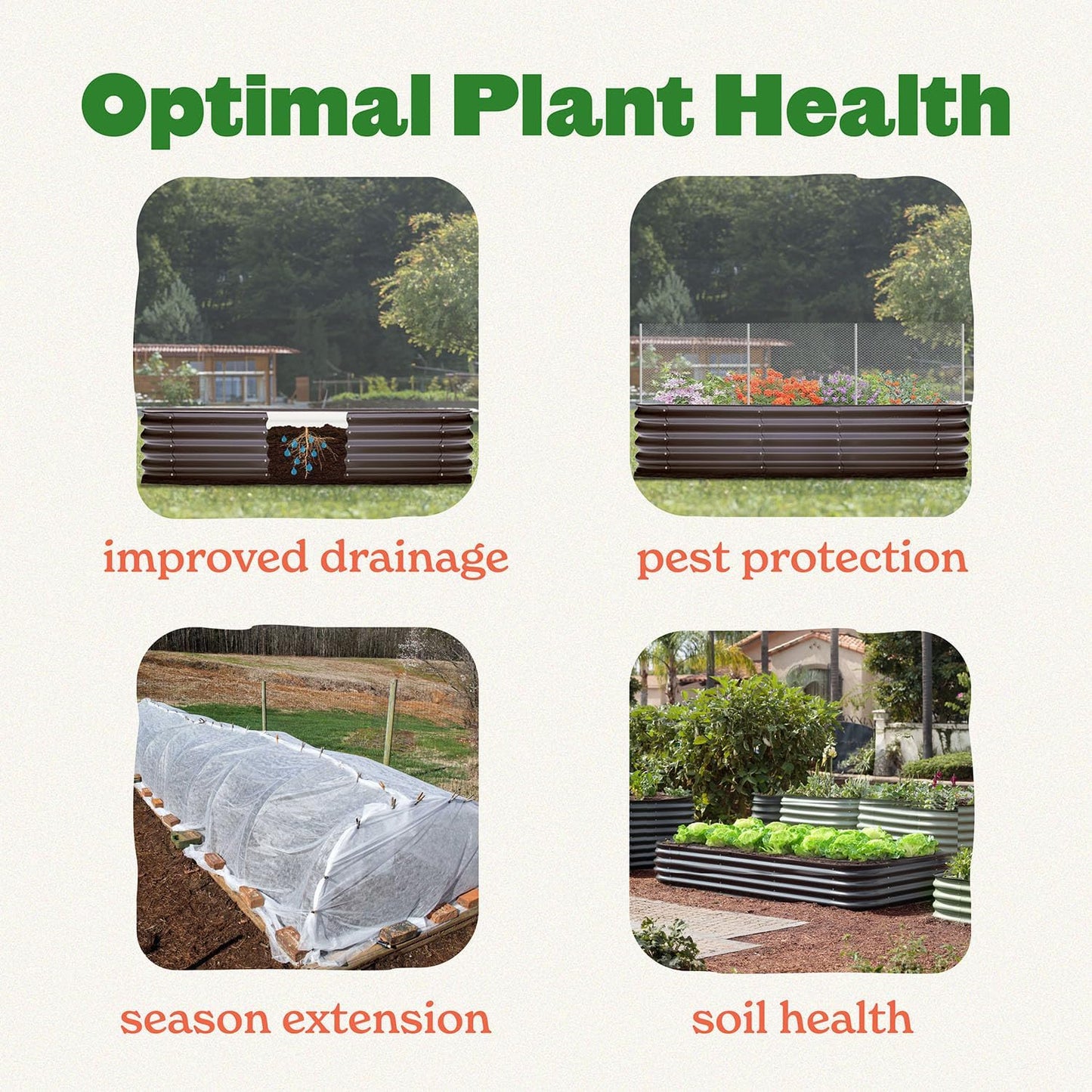 Epic Gardening 5-in-1 Modular Galvanized Raised Garden Bed Kit, 15" Tall Metal Planter Box, Durable Aluzinc Steel Raised Garden Bed Outdoor for Vegetables, Herbs, Flowers & Fruits - Round - Slate Grey