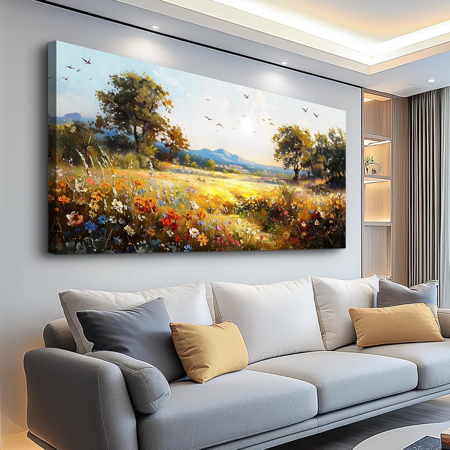 Canvas Wall Art for Living Room Wall Decor for Bedroom Office Wall Decoration Rural Pastoral Painting Artwork Room Aesthetic Home Decor 20x40 in