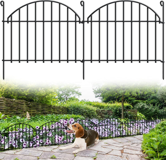 21.25ft x 20in Animal Barrier Fence, 15 Panels Garden Fencing for Dogs Rabbit, Rustproof Metal Edging Border Ground Stake, Arched Decorative Fences for Seedlings Protection, Outdoor Yard Patio Lawn