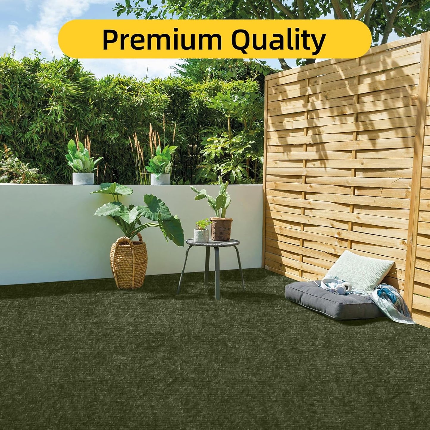 Marine Carpet,6 FT x 18 FT Olive Green Indoor Outdoor Carpet 0.2" Thick with Water-Proof TPE Backing, Non-Slide for Home, Patio, Porch, Deck