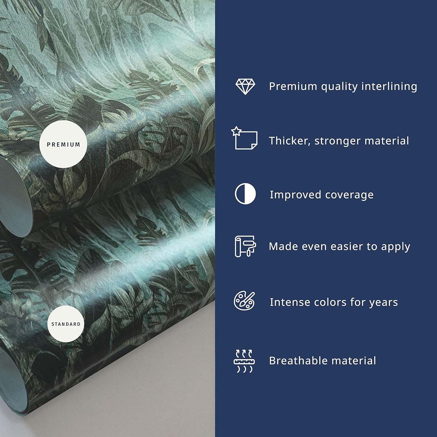 artgeist Premium Wall Mural Nature 98x69 in - XXL Non-Woven Wallpaper Fleece Wall Decor Photo Print Picture Image Design Botanical Plants Jungle Leaves b-B-0594-a-a